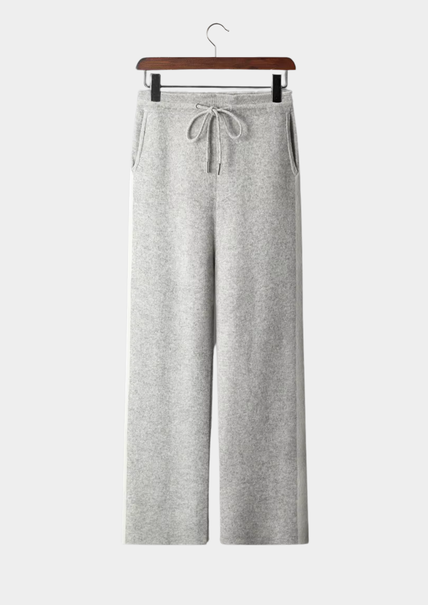 PURE EXTRA-FINE MERINO WOOL WIDE LEISURE TROUSERS