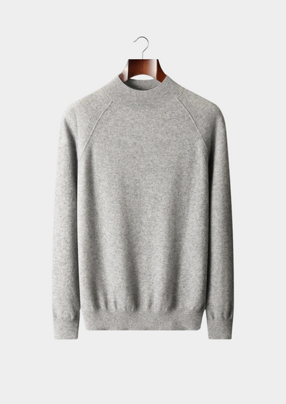 PURE EXTRA-FINE MERINO WOOL RAGLAN MOCKNECK