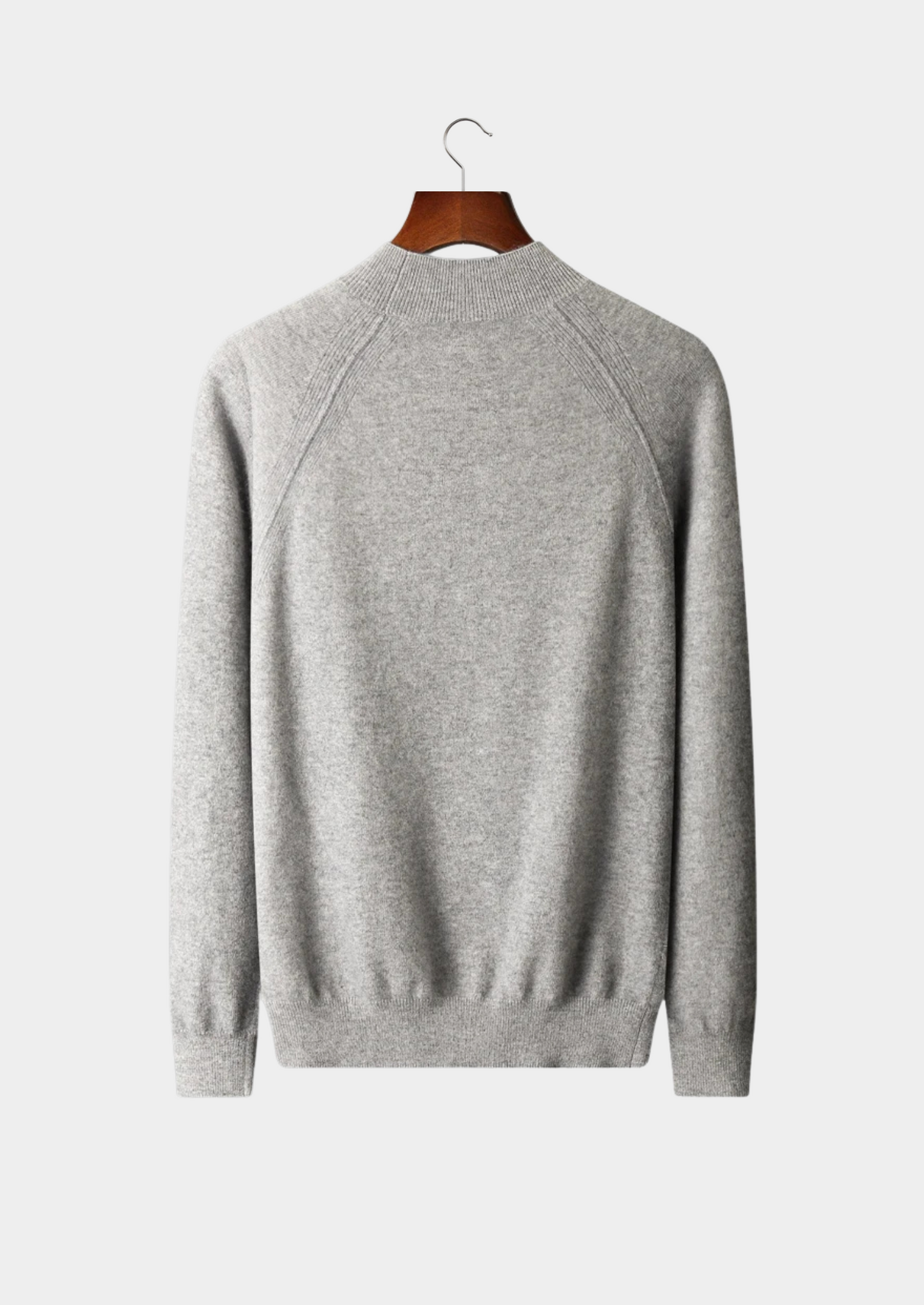 PURE EXTRA-FINE MERINO WOOL RAGLAN MOCKNECK