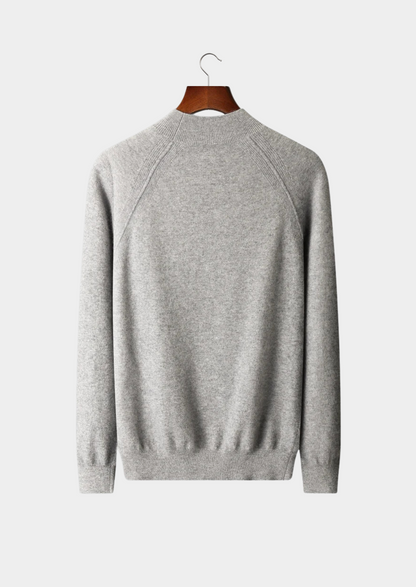 PURE EXTRA-FINE MERINO WOOL RAGLAN MOCKNECK