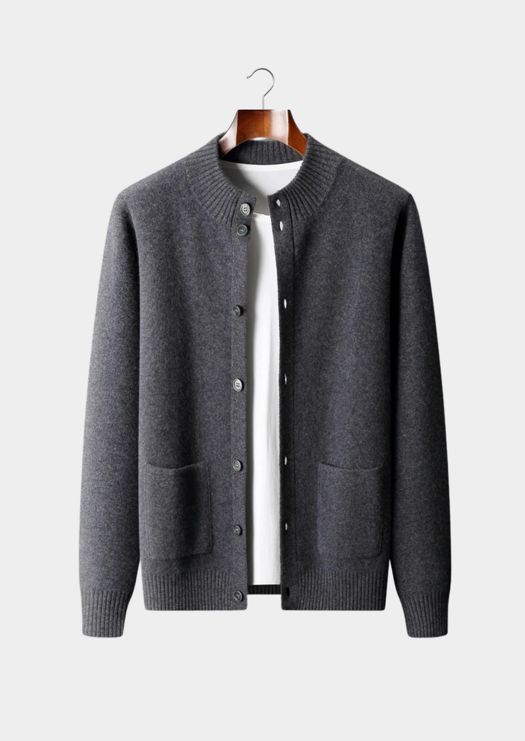 PREMIUM CASHMERE BUTTON CARDIGAN
