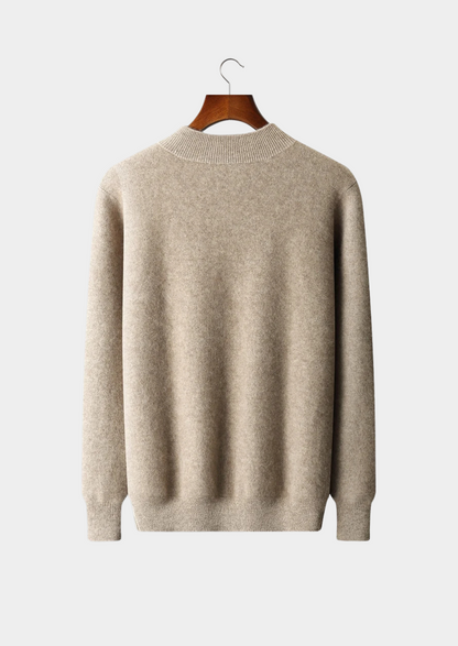 PREMIUM CASHMERE TWO TONE ZIP CARDIGAN