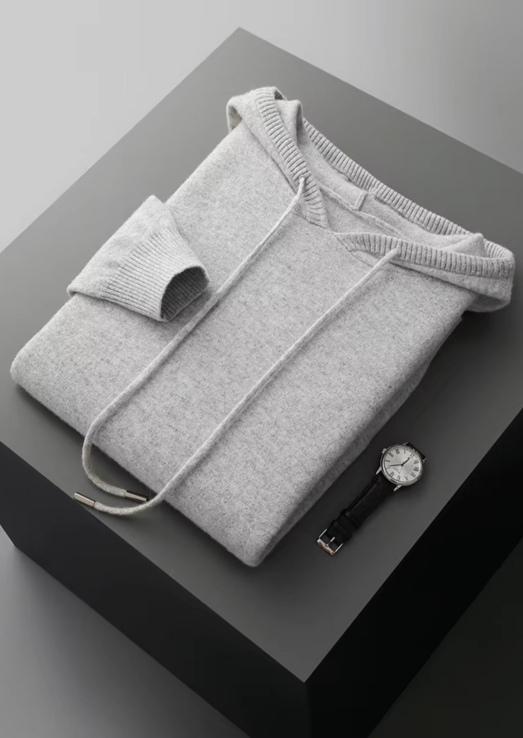 PURE EXTRA-FINE MERINO WOOL LEISURE HOODIE