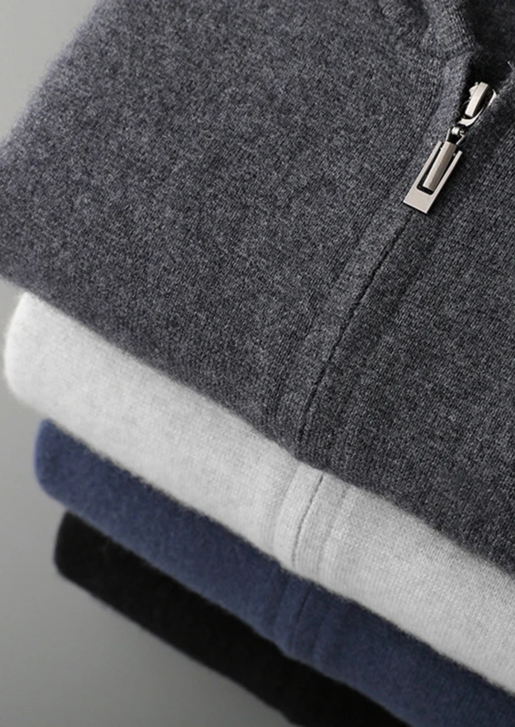 PREMIUM CASHMERE ZIPPER HOODIE
