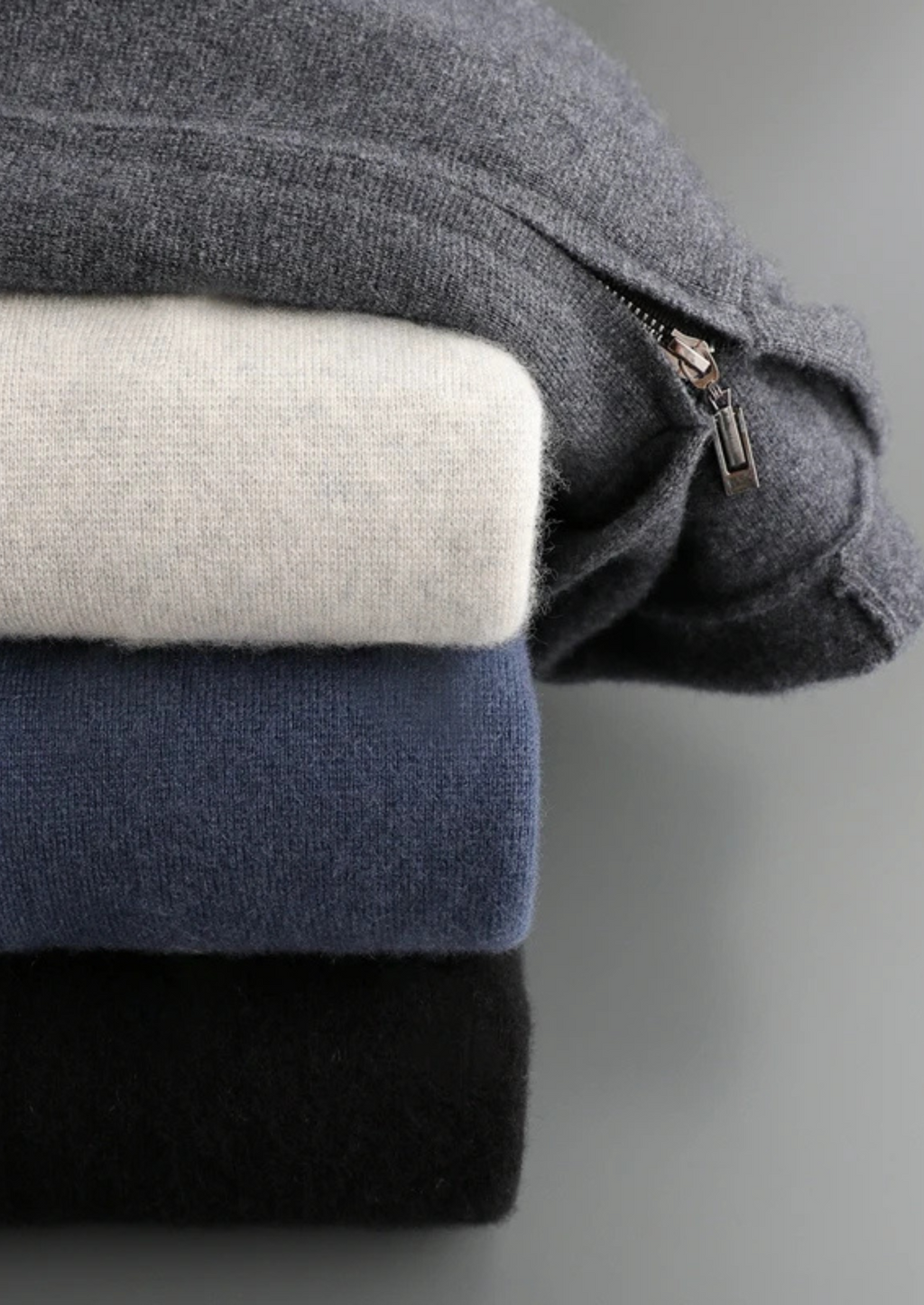 PREMIUM CASHMERE ZIPPER HOODIE