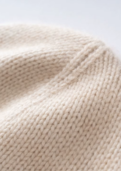 SAND CASHMERE WINTERTIME BEANIE