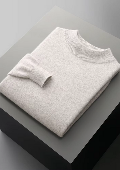 PURE EXTRA-FINE MERINO WOOL CLASSIC MOCKNECK