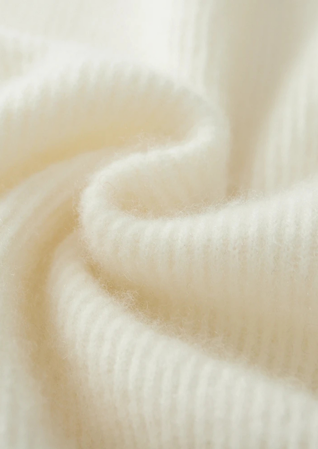 PURE EXTRA-FINE MERINO WOOL RIBBED ZIPPER CARDIGAN