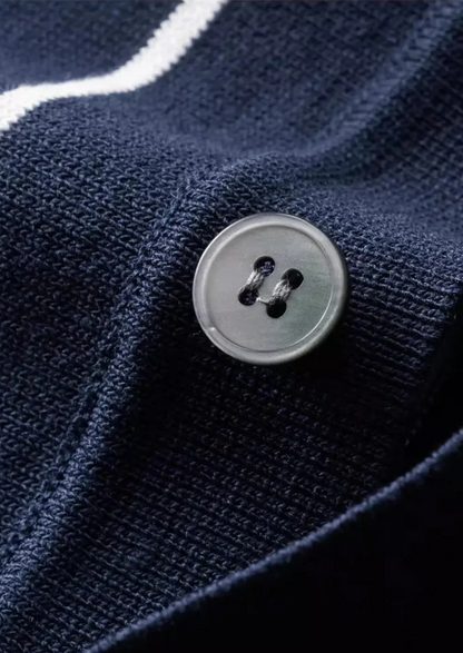 RIVIERA STRIPE BUTTON POLO