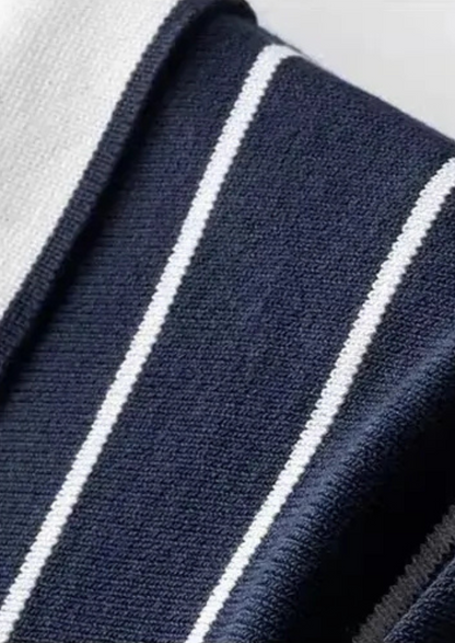 RIVIERA STRIPE BUTTON POLO