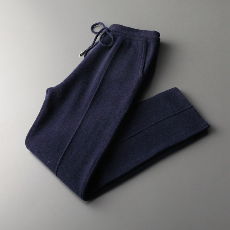 PURE EXTRA-FINE MERINO WOOL LEISURE TROUSERS