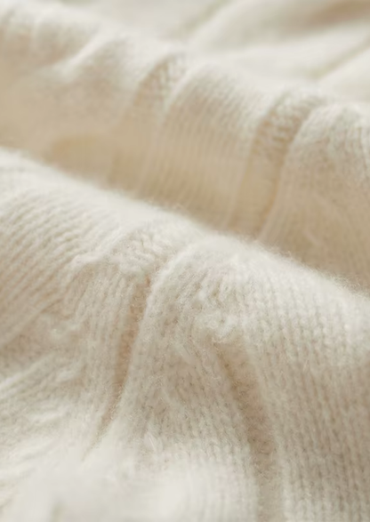 PURE EXTRA-FINE MERINO WOOL DUAL-ZIP CABLE CARDIGAN