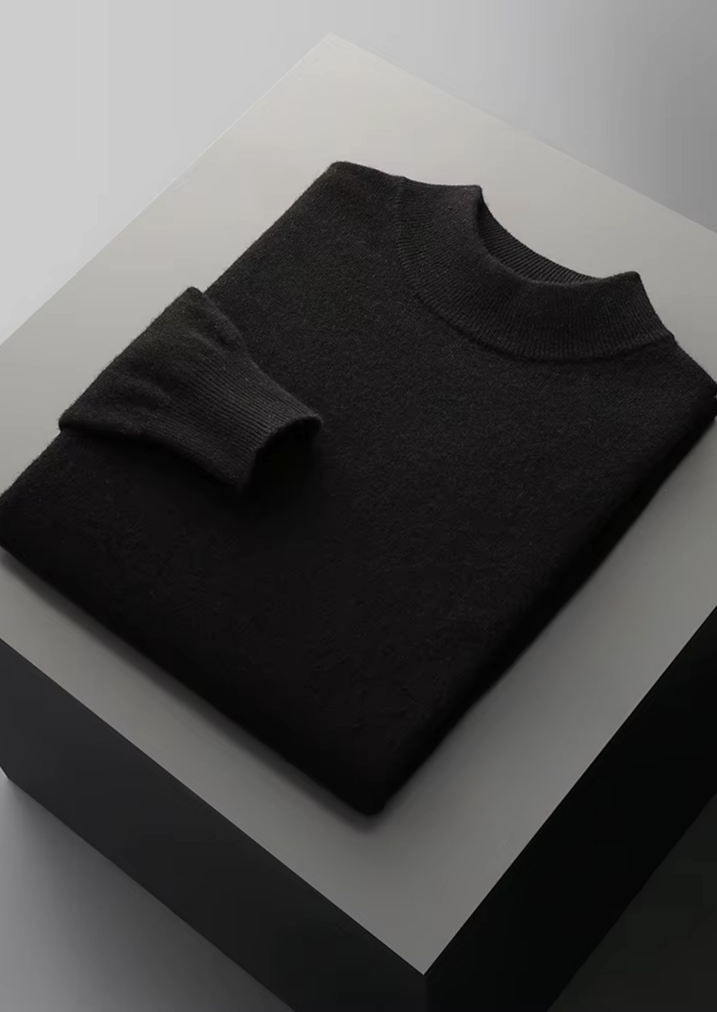 PURE EXTRA-FINE MERINO WOOL CLASSIC MOCKNECK