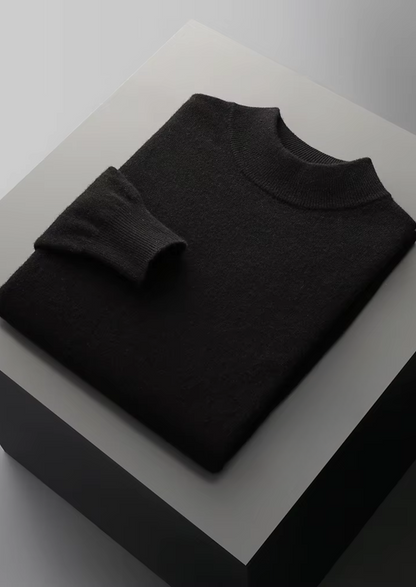 PURE EXTRA-FINE MERINO WOOL CLASSIC MOCKNECK