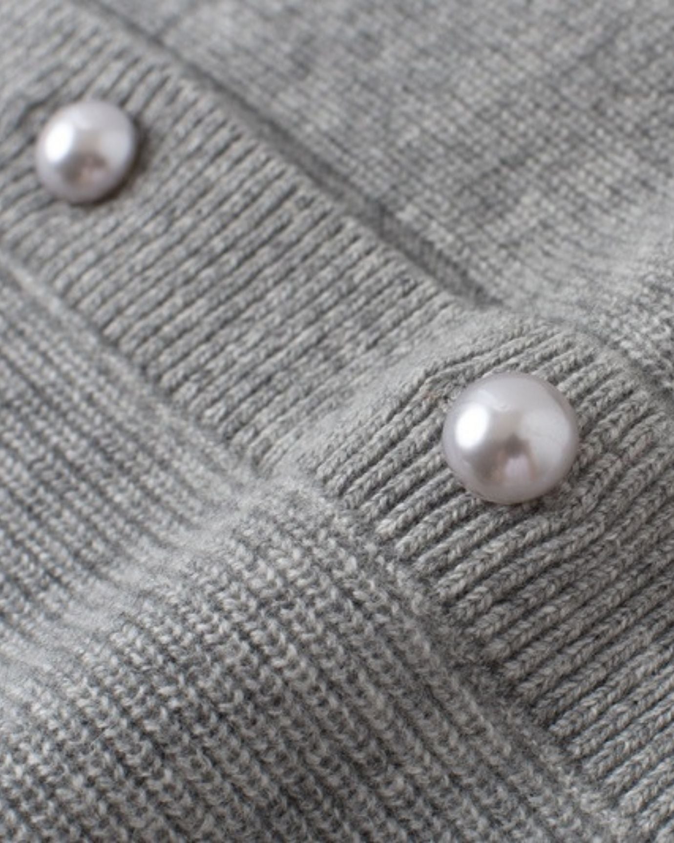 Dina Cashmere Crochet Polo Neck Thickened Cardigan