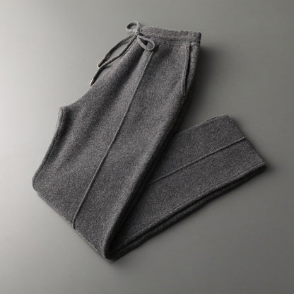 PURE EXTRA-FINE MERINO WOOL LEISURE TROUSERS