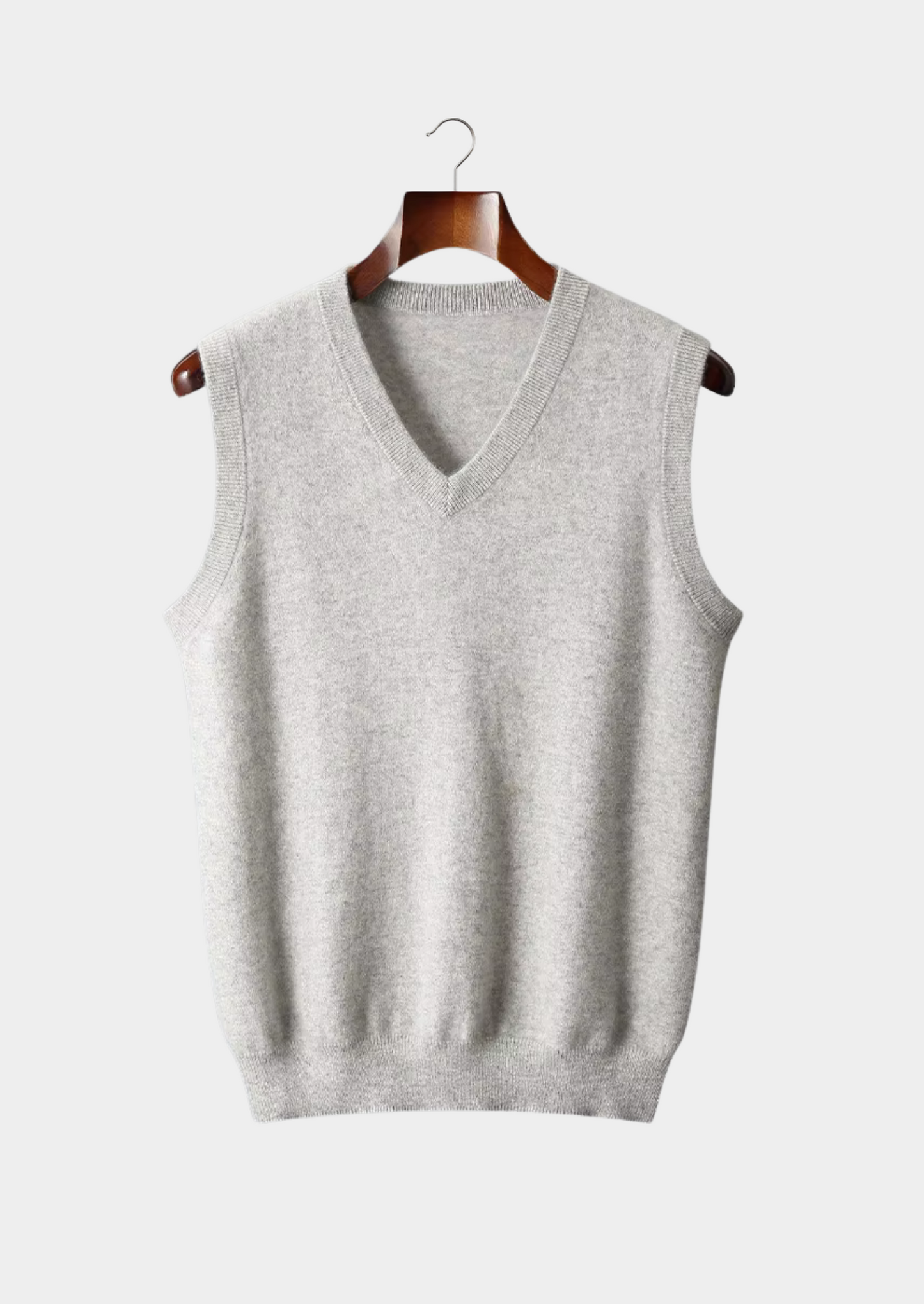 PURE EXTRA-FINE MERINO WOOL V-NECK VEST